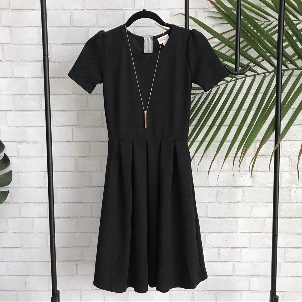 Black LuLaRoe Amelia Dress, Holiday Party Dress